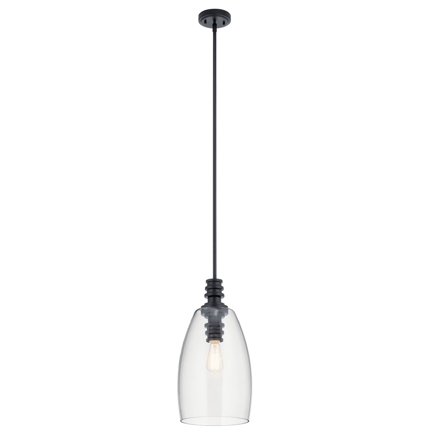 Lakum One Light Pendant in Black