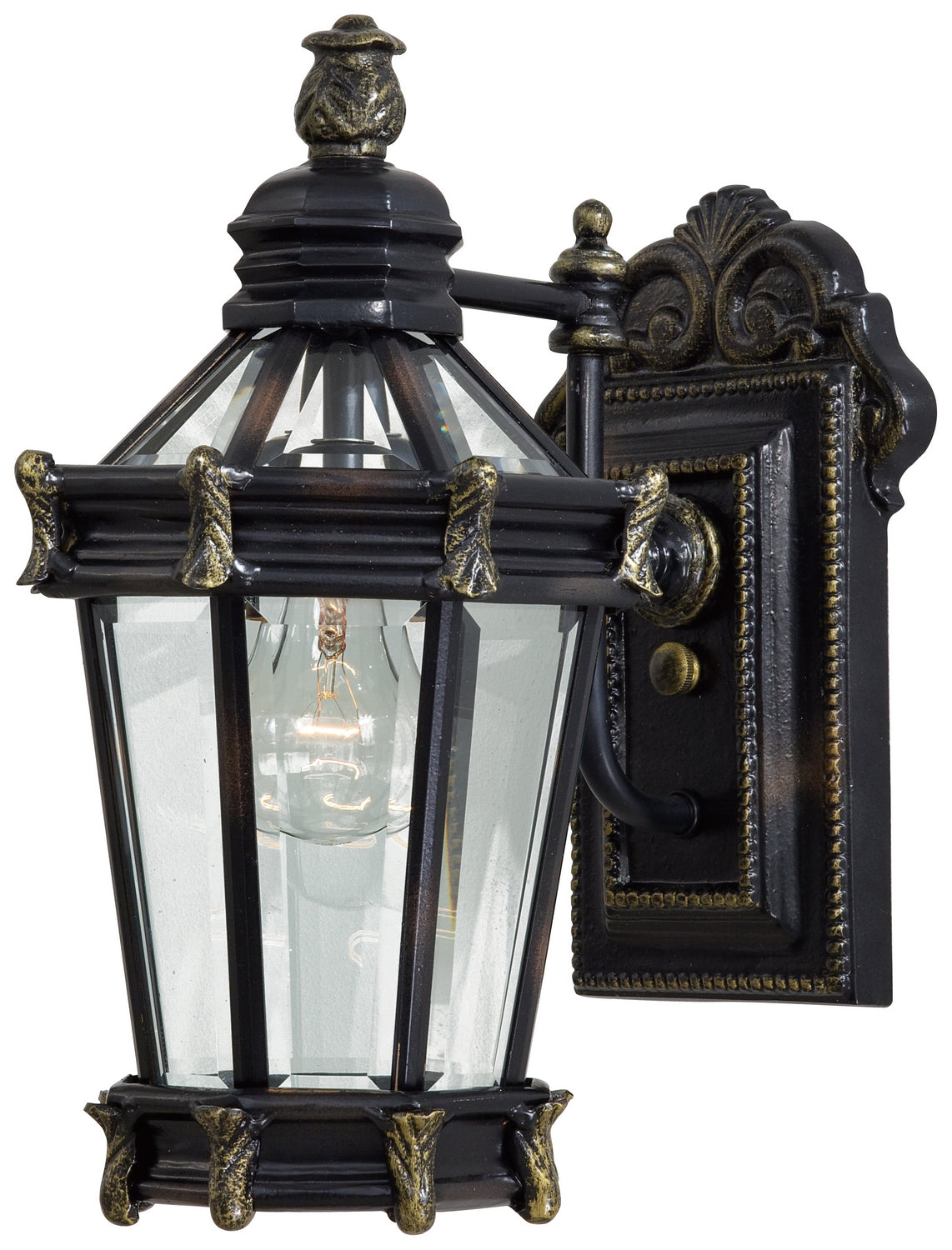 Stratford Hall One Light Wall Mount in Heritage w/Gold Highlights