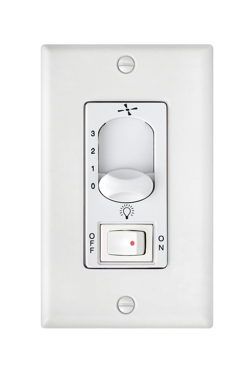 Wall Control 3 Spd On/Off Lt. Sw. Wall Control in White