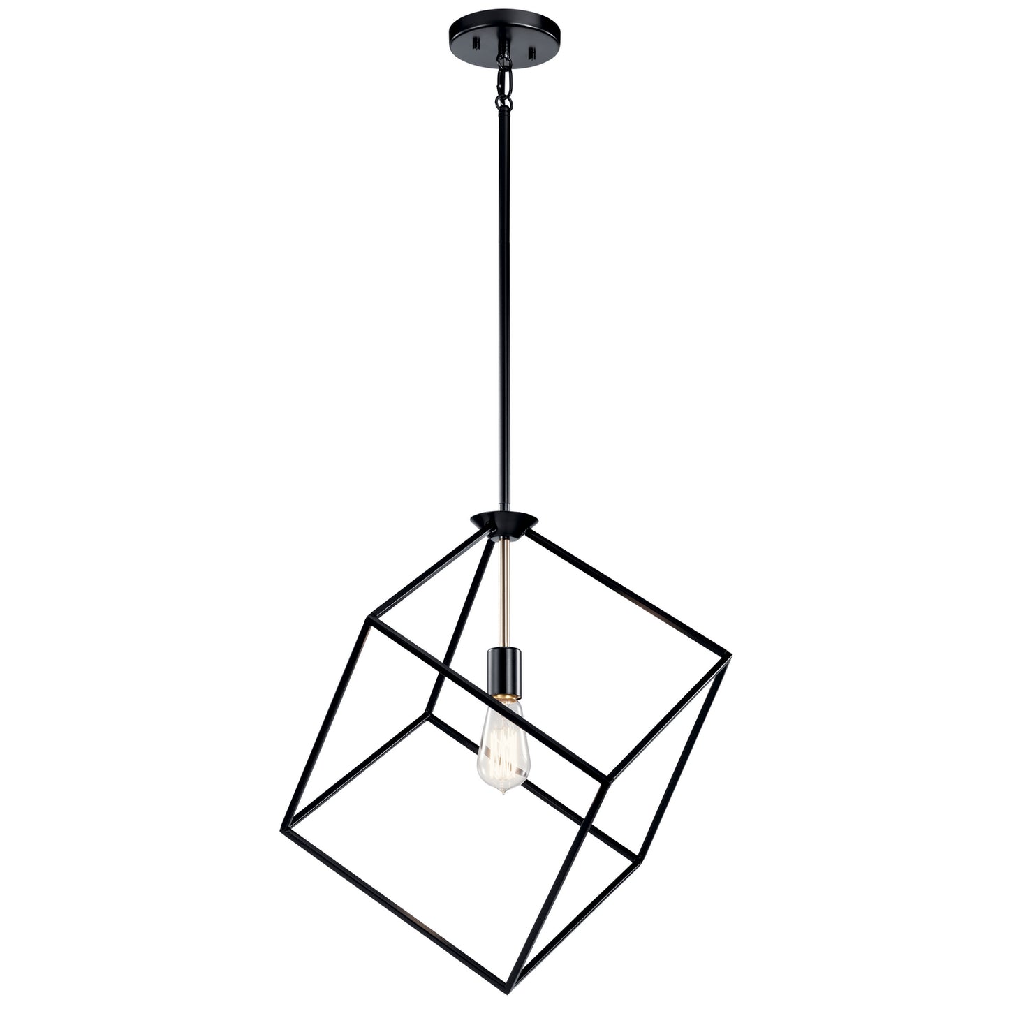 Cartone One Light Pendant in Black
