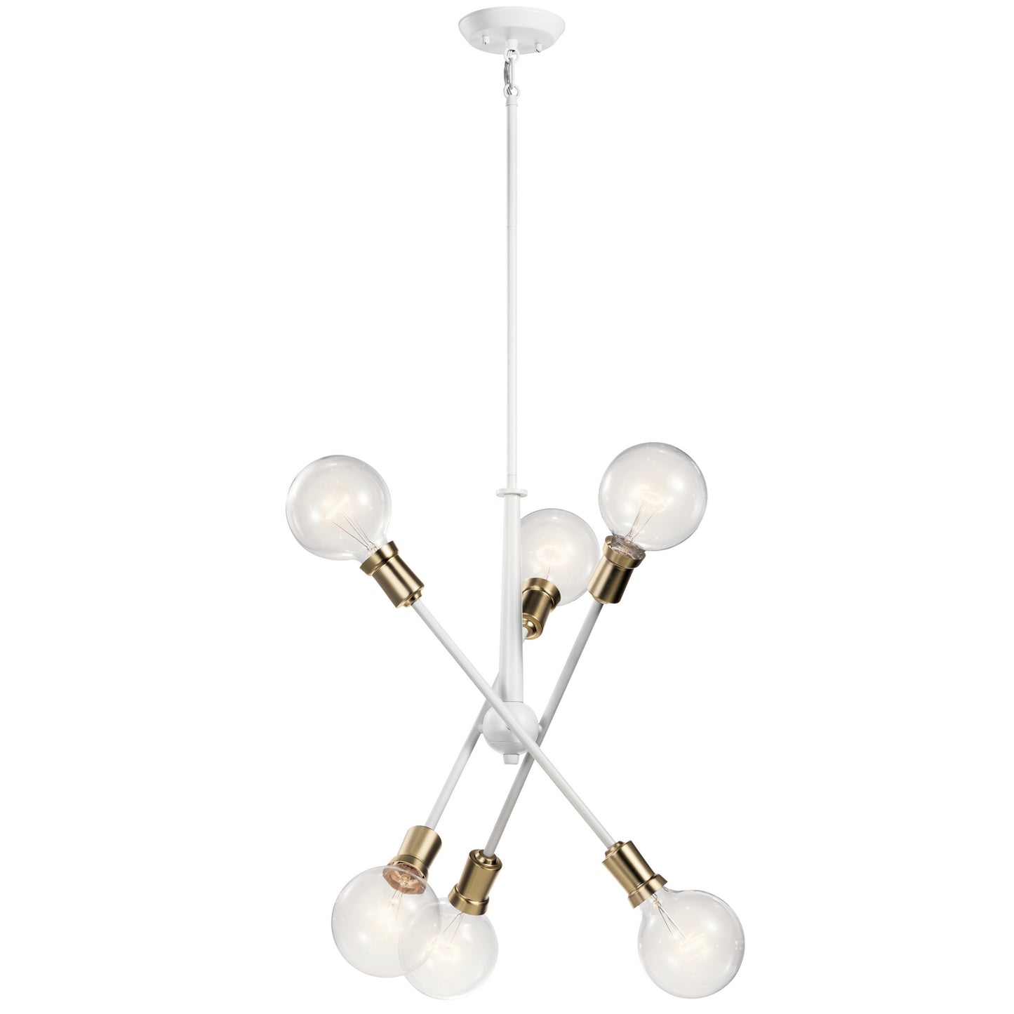 Armstrong Six Light Chandelier in White