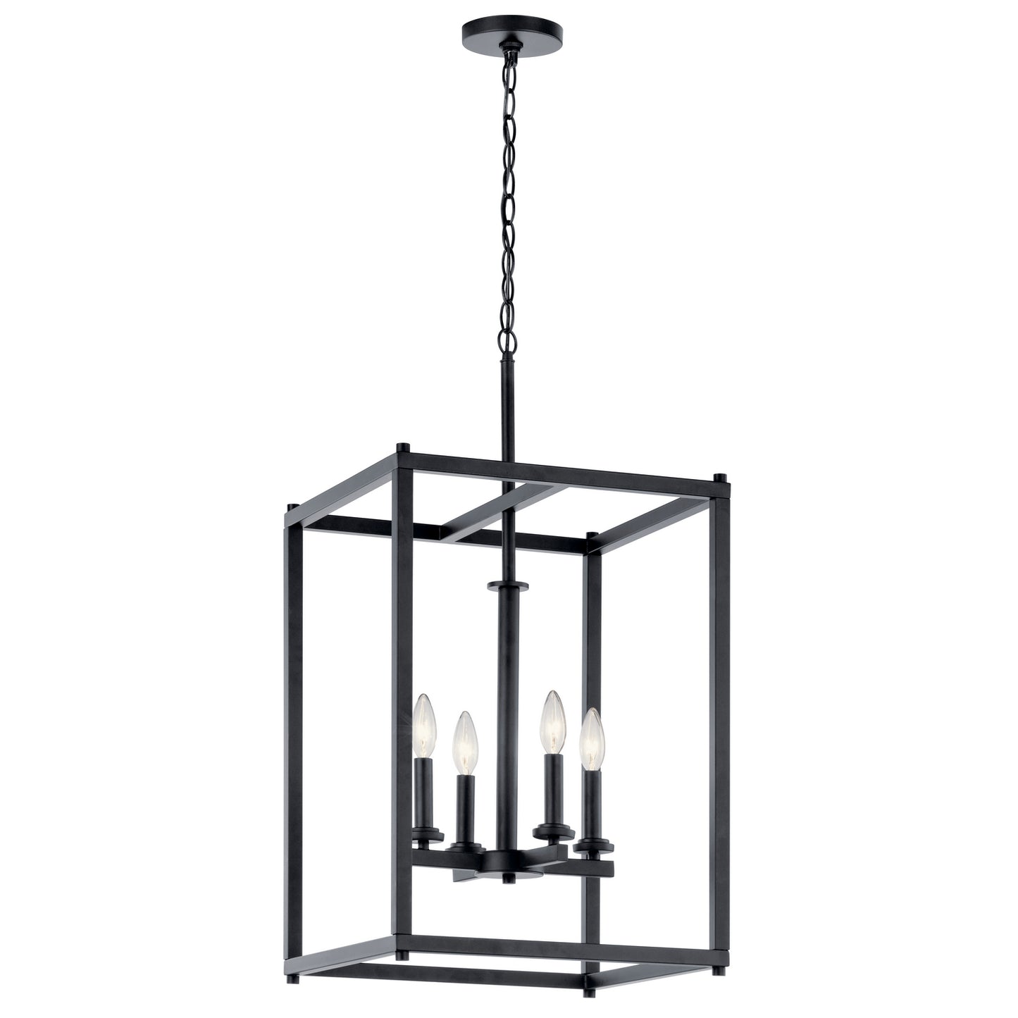 Crosby Four Light Foyer Pendant in Black