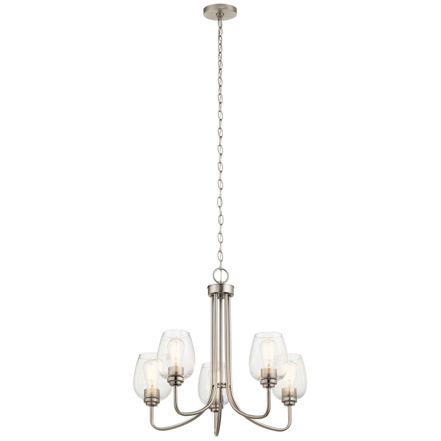 Valserrano Five Light Chandelier in Brushed Nickel