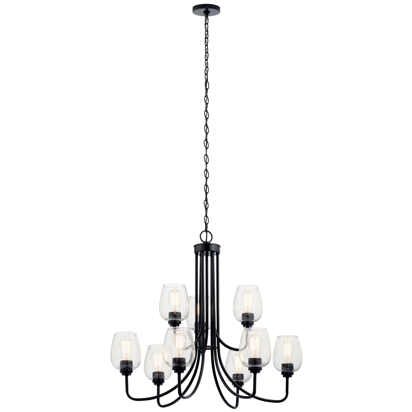Valserrano Nine Light Chandelier in Black