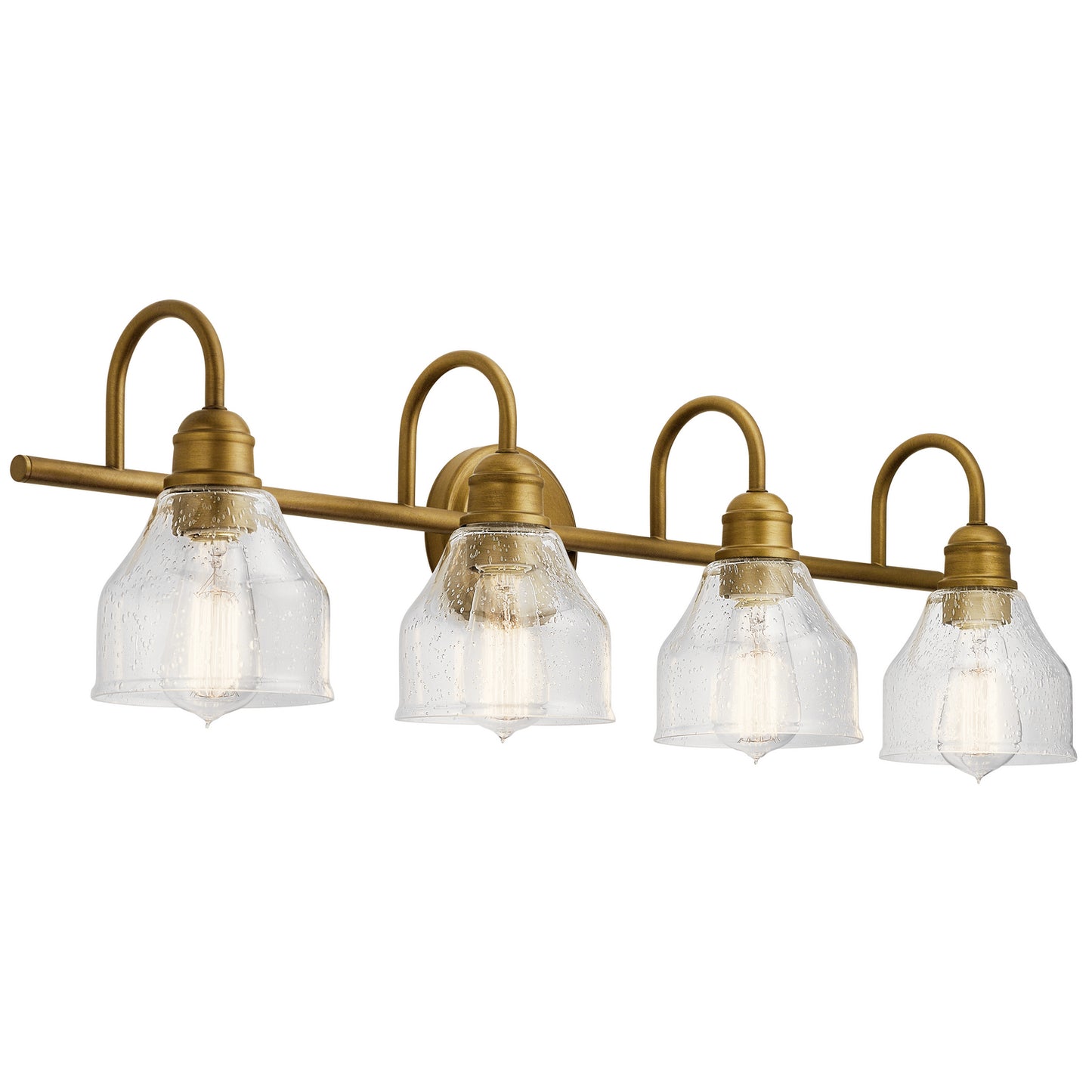 Avery Four Light Bath in Natural Brass