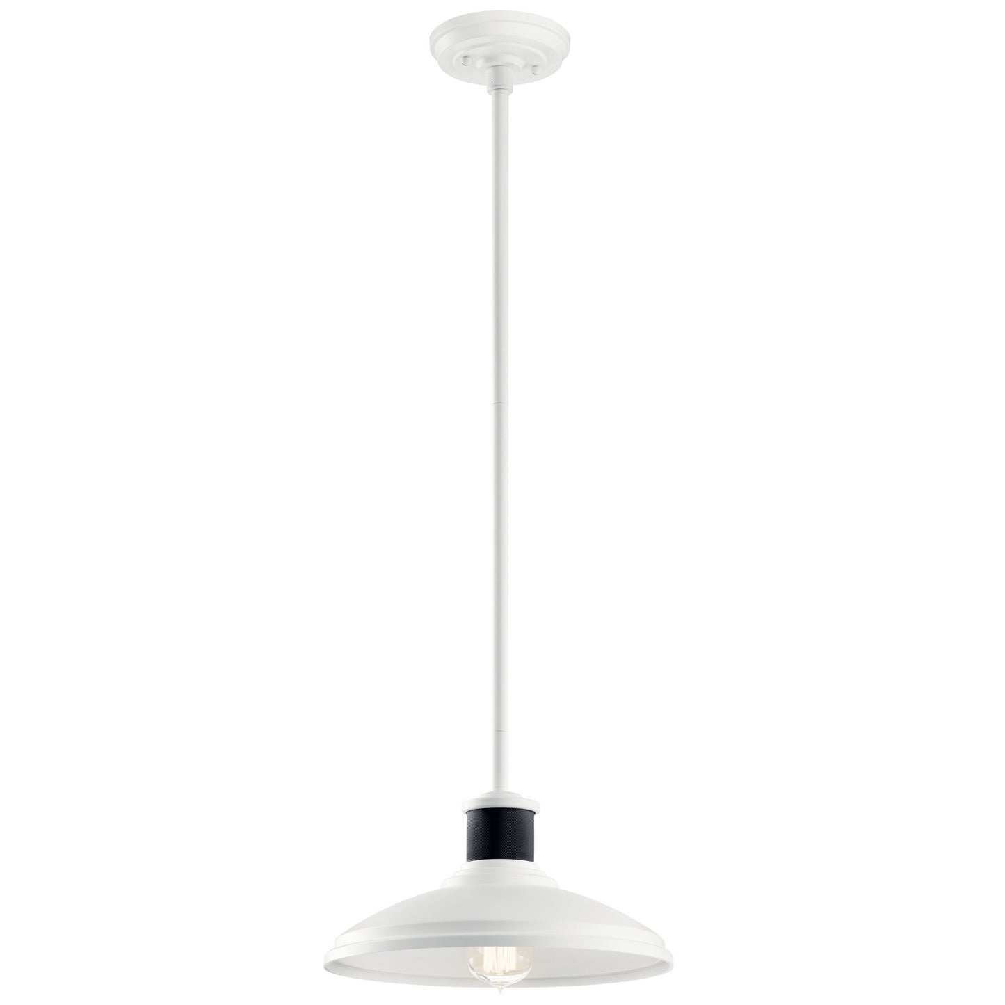 Allenbury One Light Outdoor Pendant/Semi Flush in White