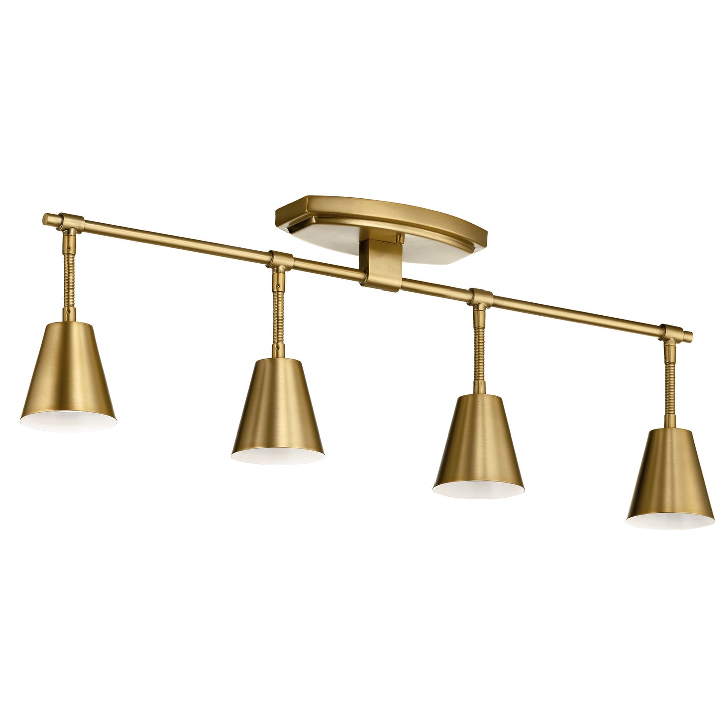 Sylvia Four Light Rail Light in Brushed Natural Brass