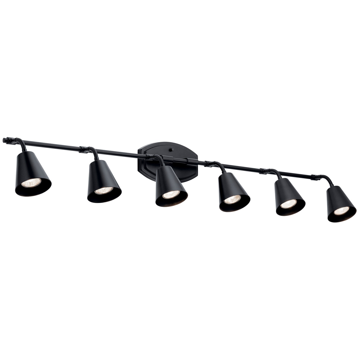 Sylvia Six Light Rail Light in Black