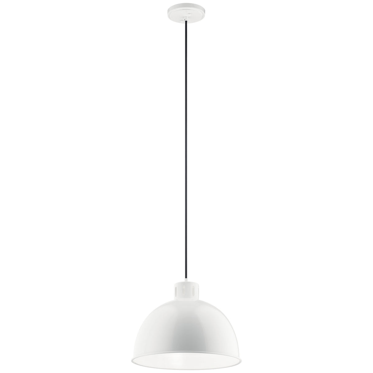 Zailey One Light Pendant in White