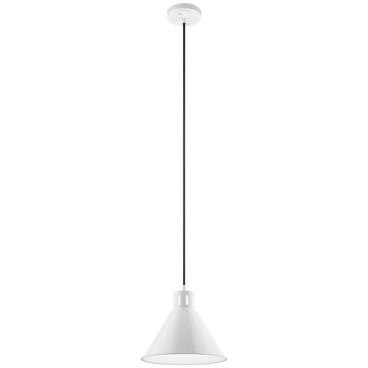 Zailey One Light Pendant in White