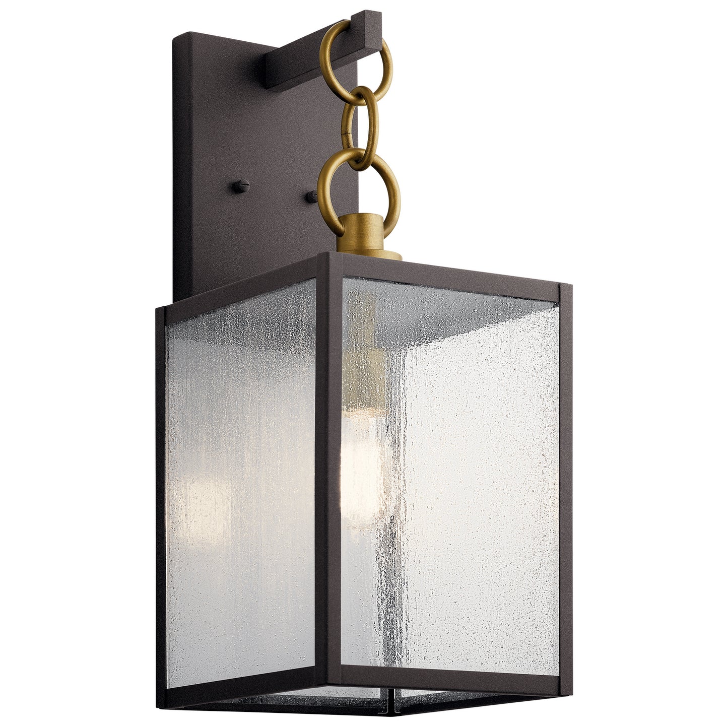 Lahden One Light Outdoor Wall Mount in Weathered Zinc