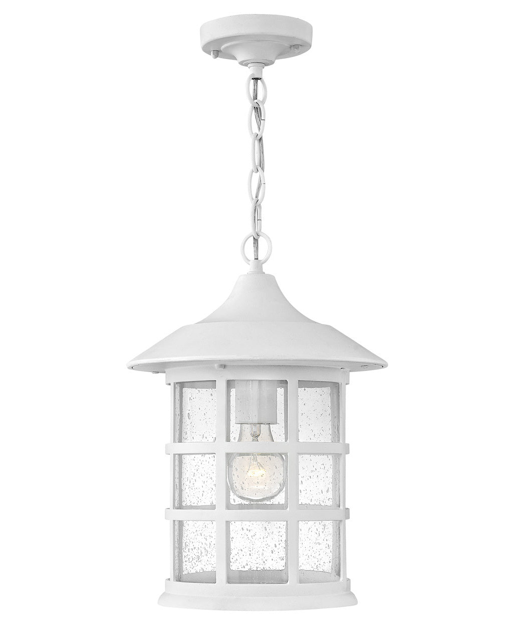 Freeport Coastal Elements LED Hanging Lantern in Textured White