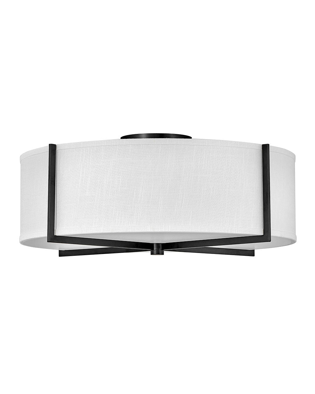 Axis Off White LED Semi-Flush Mount in Black