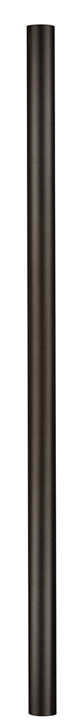 7ft Post 7' Direct Burial Post with Photo Cell in Textured Black