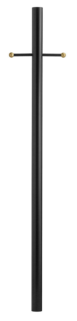 7ft Post 7' Direct Burial w/ Ladder Rest & Photo Cell in Textured Black