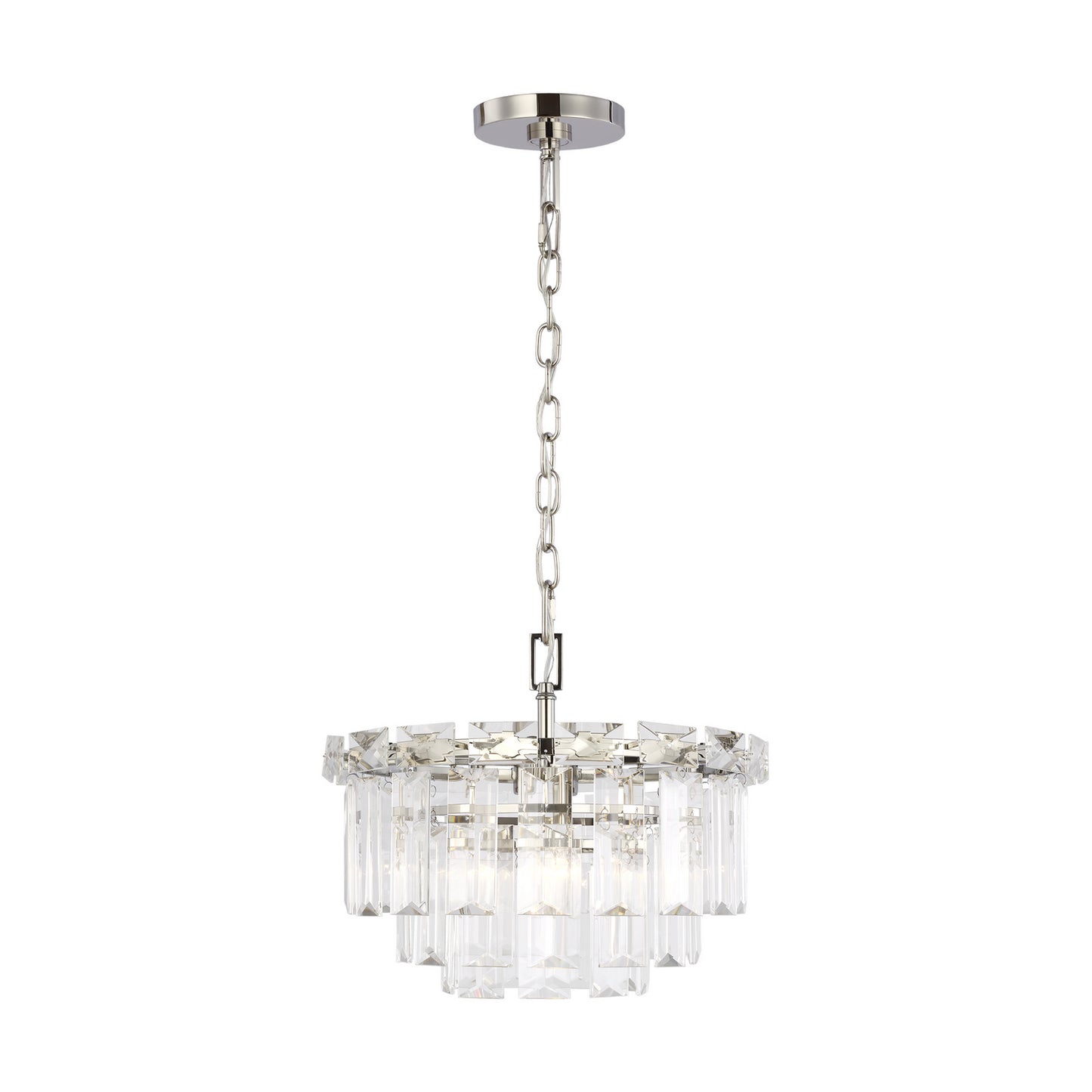 Arden Four Light Chandelier in Polished Nickel