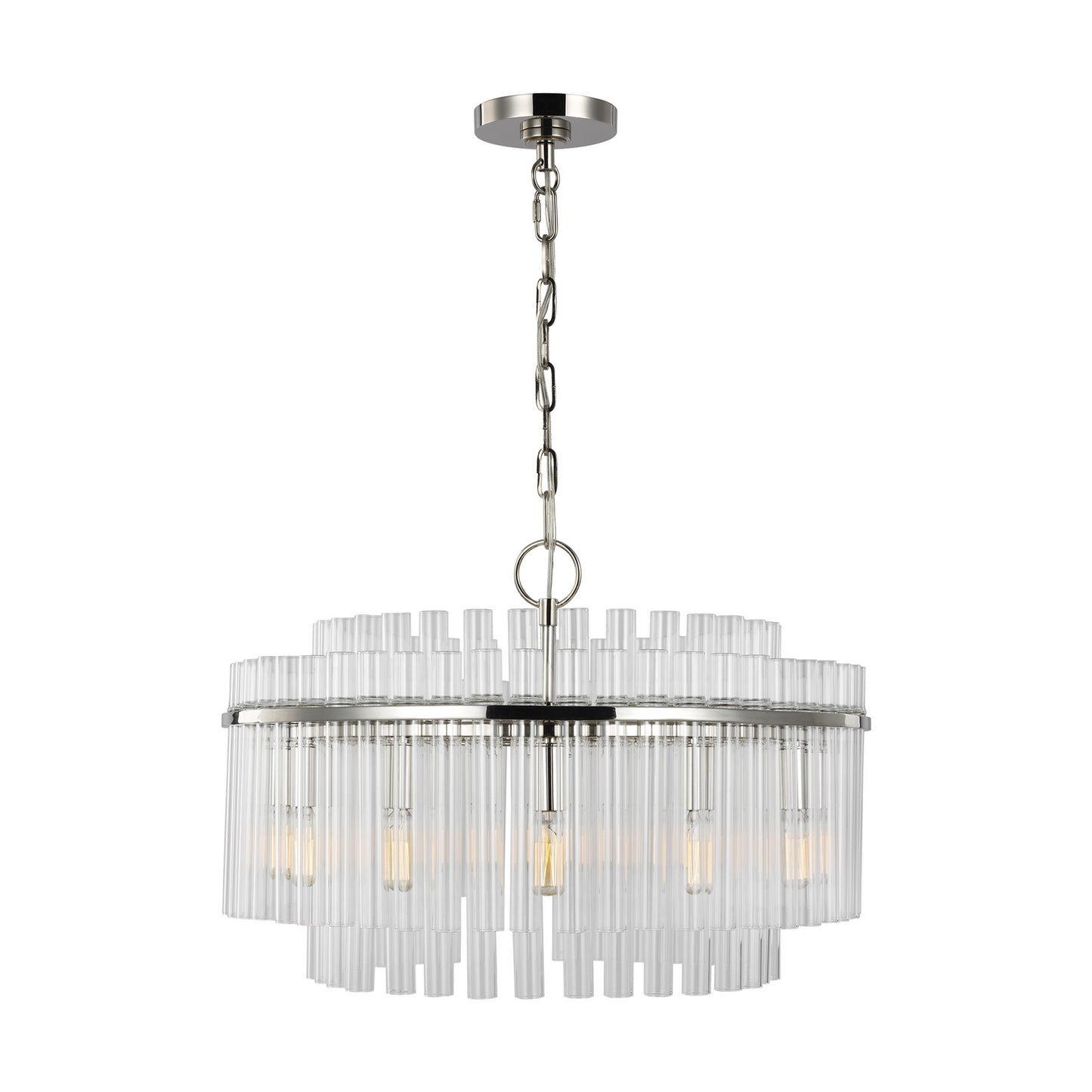 Beckett 12 Light Chandelier in Polished Nickel