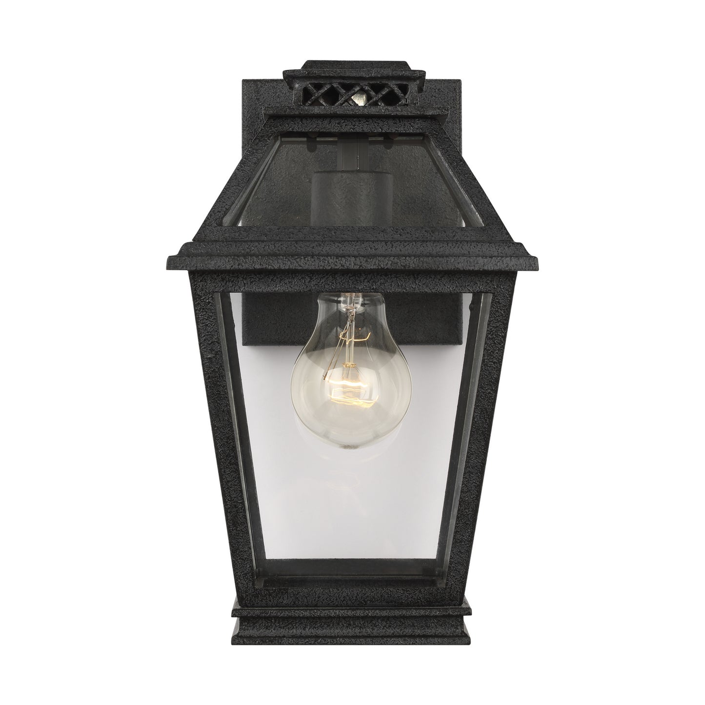 Falmouth One Light Outdoor Wall Lantern in Dark Weathered Zinc