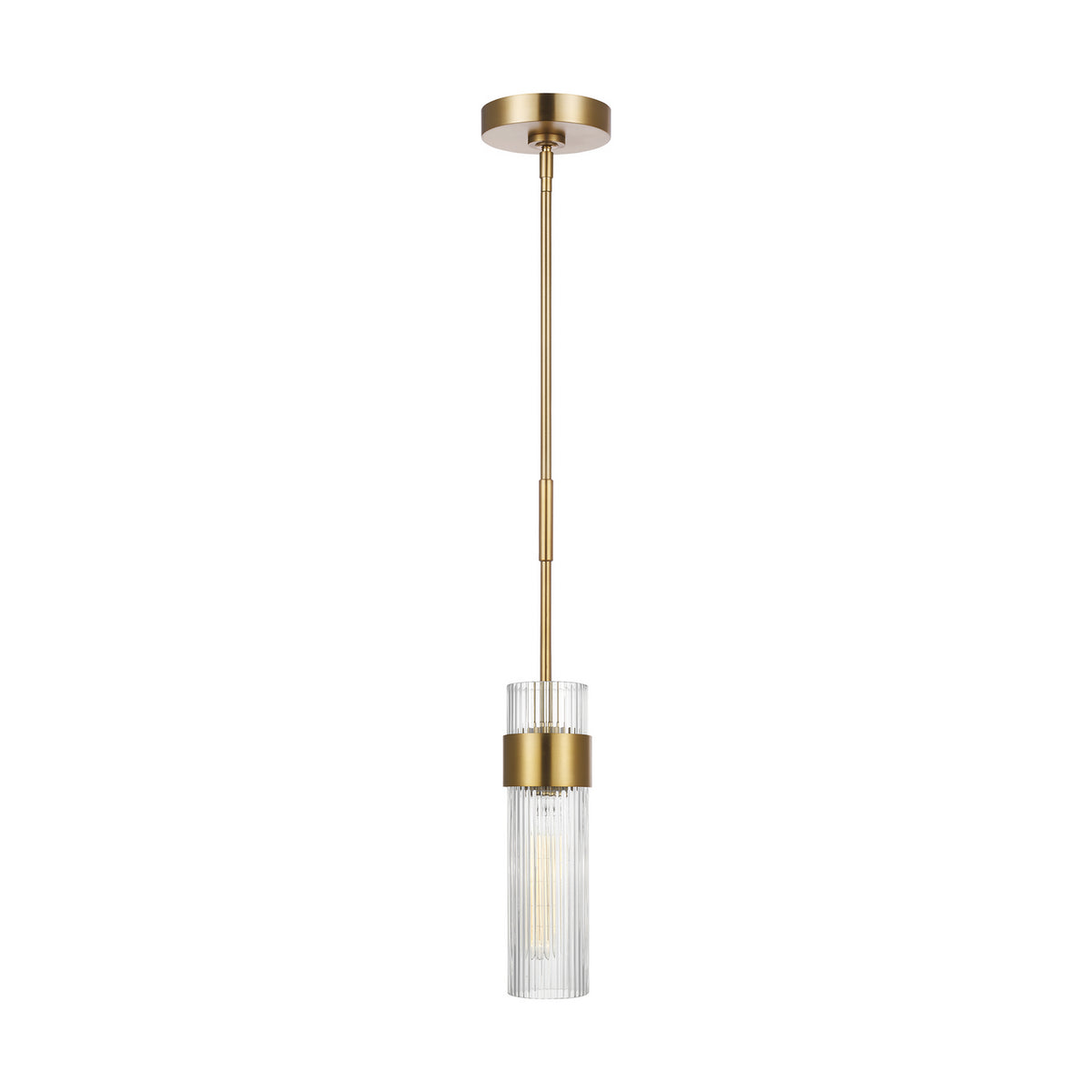 Geneva One Light Pendant in Burnished Brass