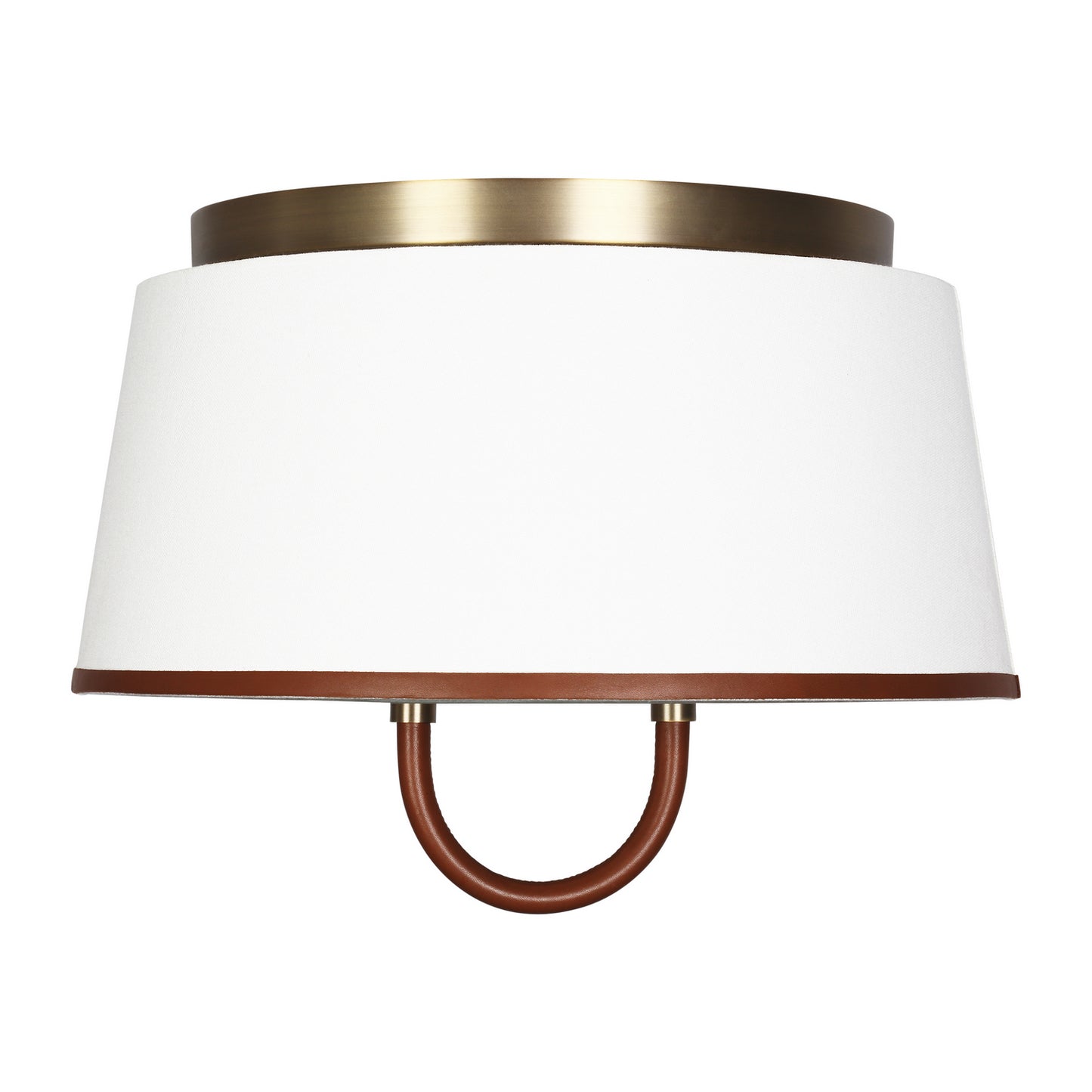 Katie Two Light Flush Mount in Time Worn Brass