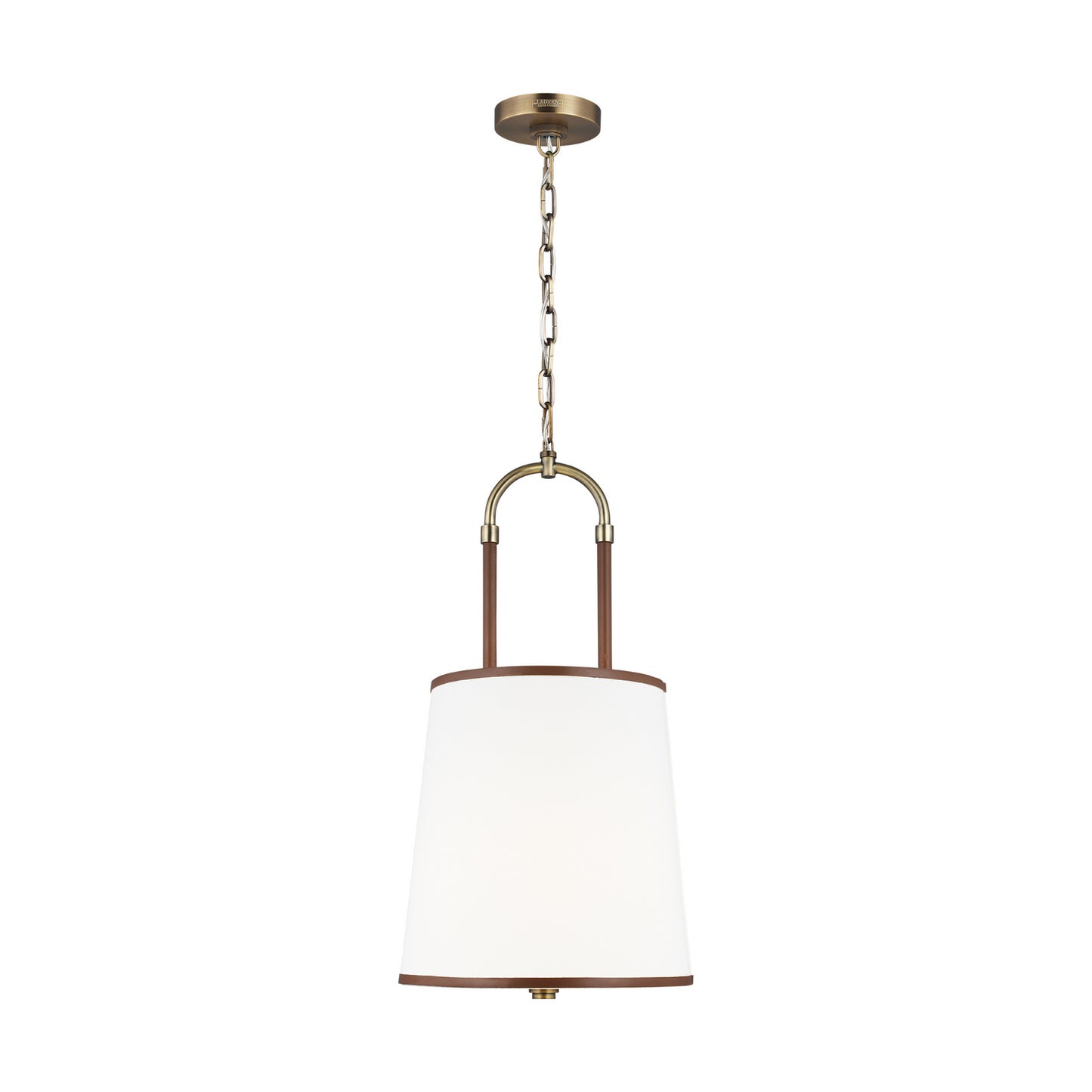 Katie One Light Pendant in Time Worn Brass