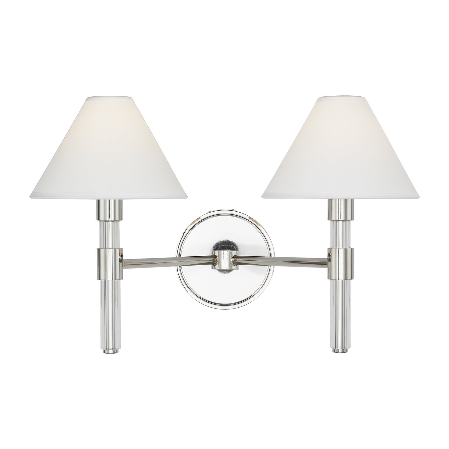 Robert Two Light Vanity in Polished Nickel