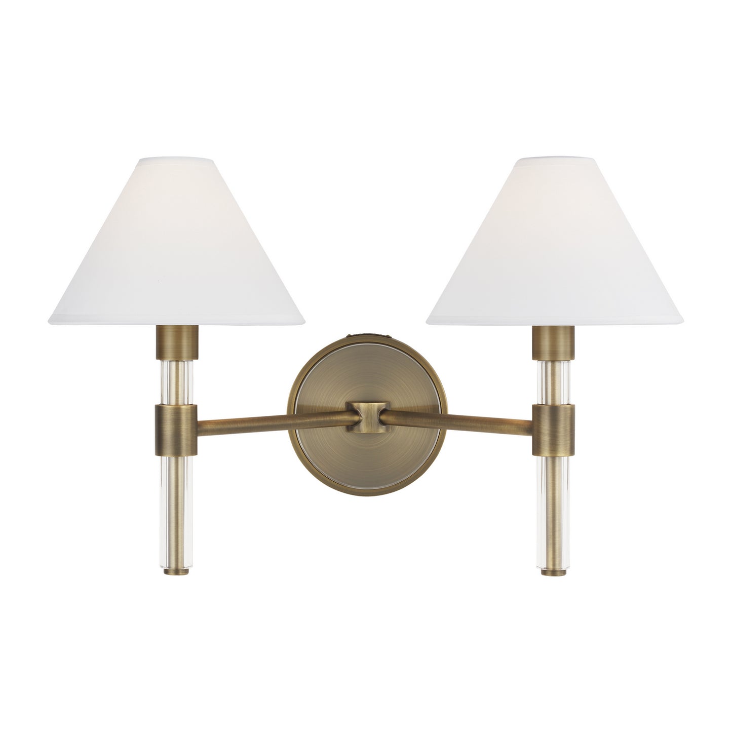 Robert Two Light Vanity in Time Worn Brass