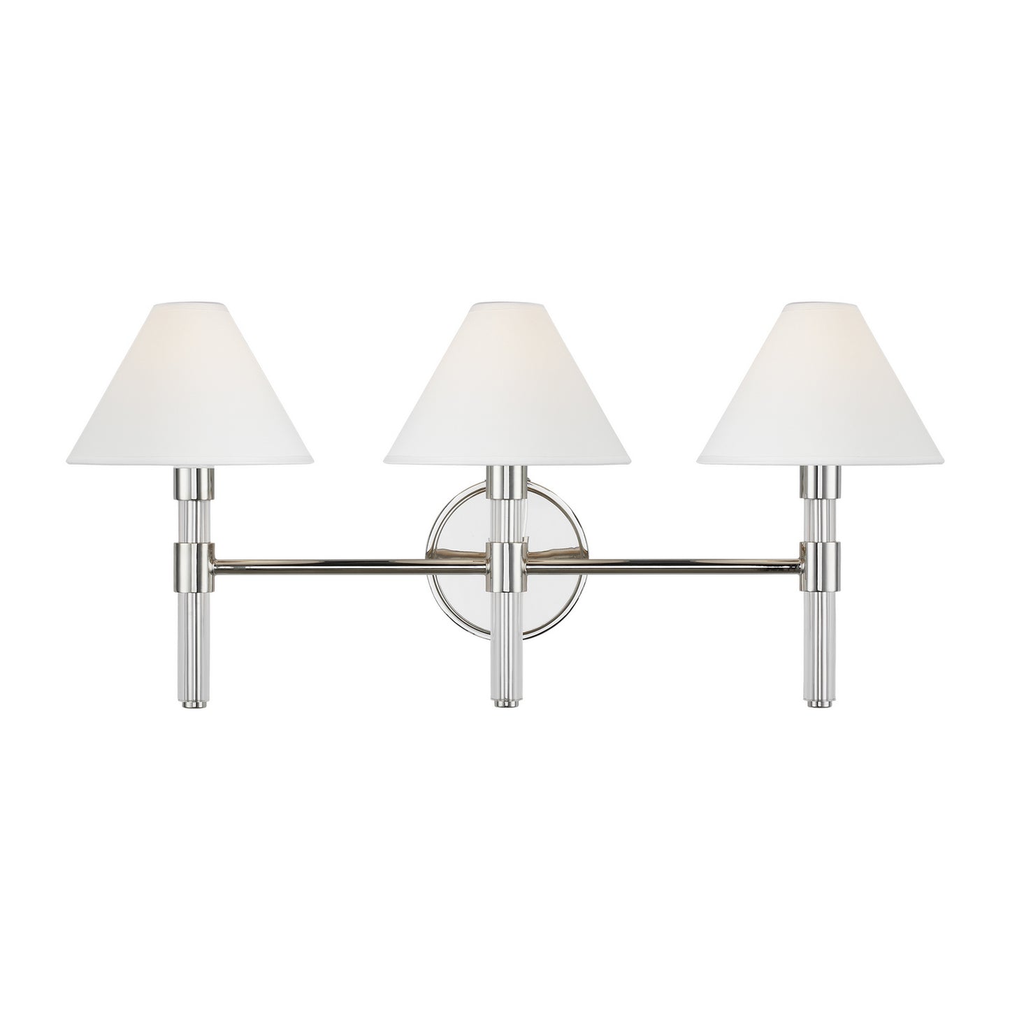 Robert Three Light Vanity in Polished Nickel
