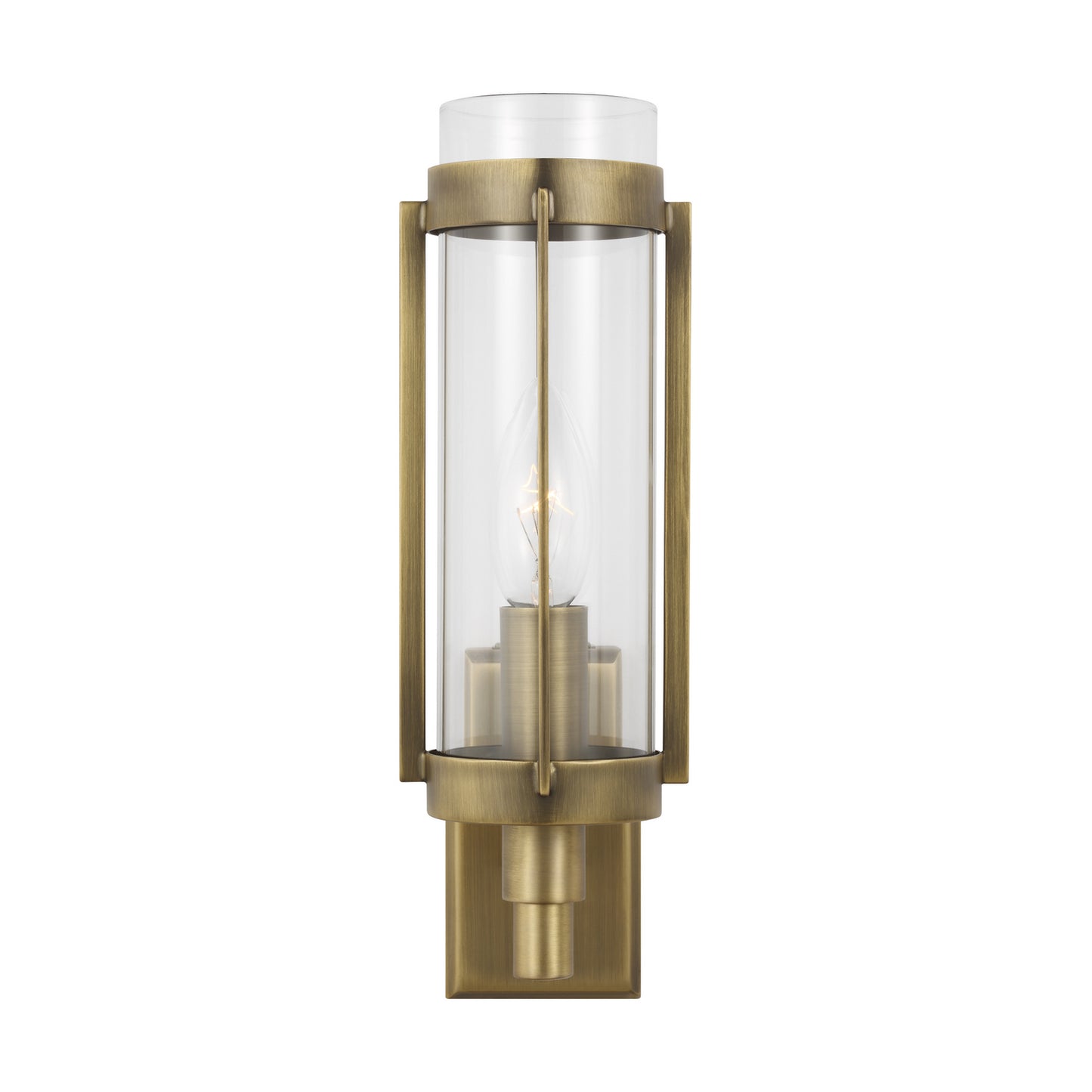 Flynn One Light Wall Sconce in Time Worn Brass