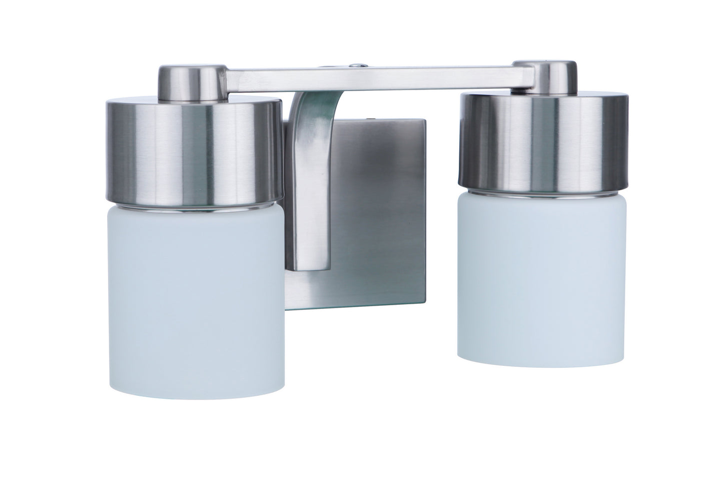 District Two Light Vanity in Brushed Polished Nickel