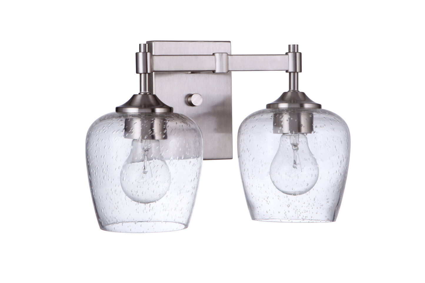 Stellen Two Light Vanity in Brushed Polished Nickel