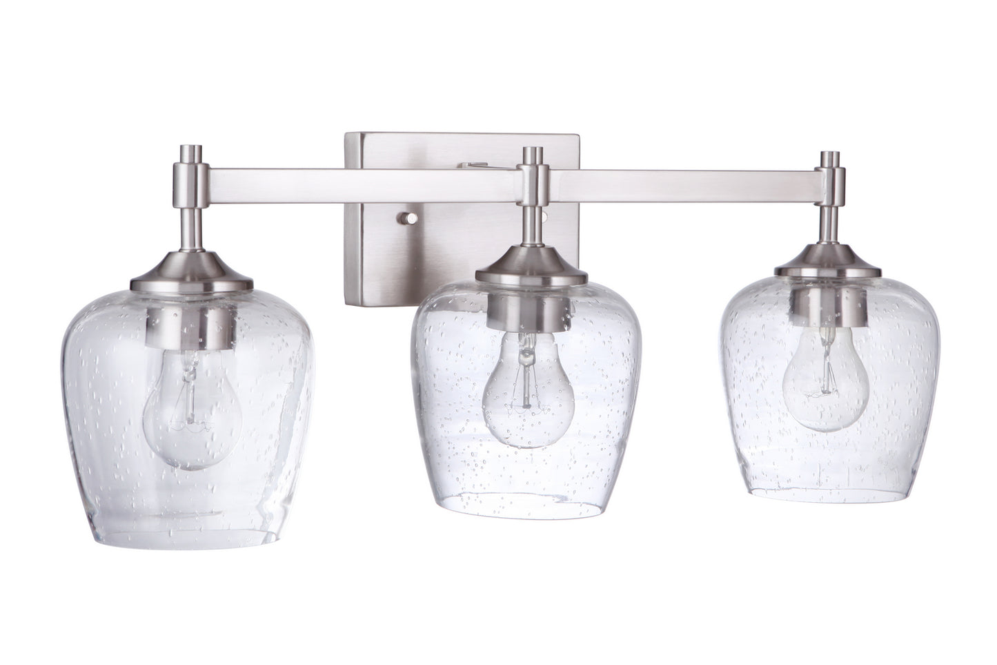 Stellen Three Light Vanity in Brushed Polished Nickel