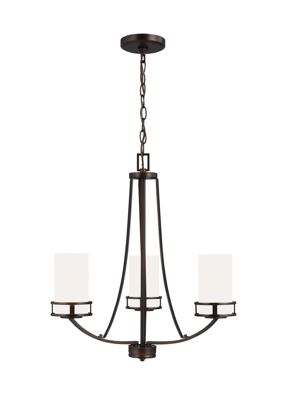 Robie Three Light Chandelier in Bronze