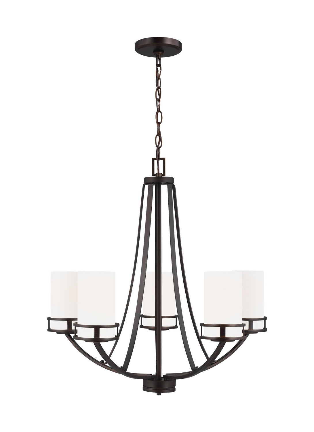 Robie Five Light Chandelier in Bronze