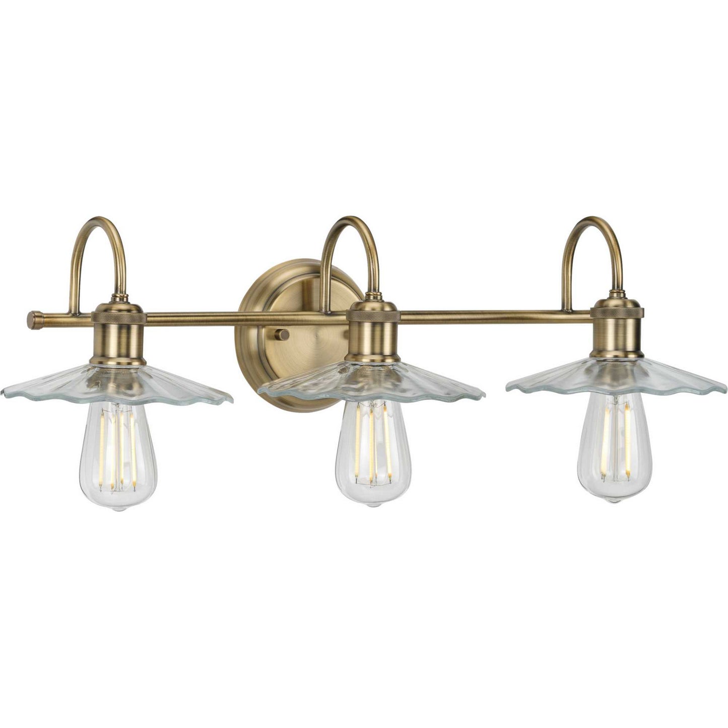 Fayette Three Light Bath in Vintage Brass