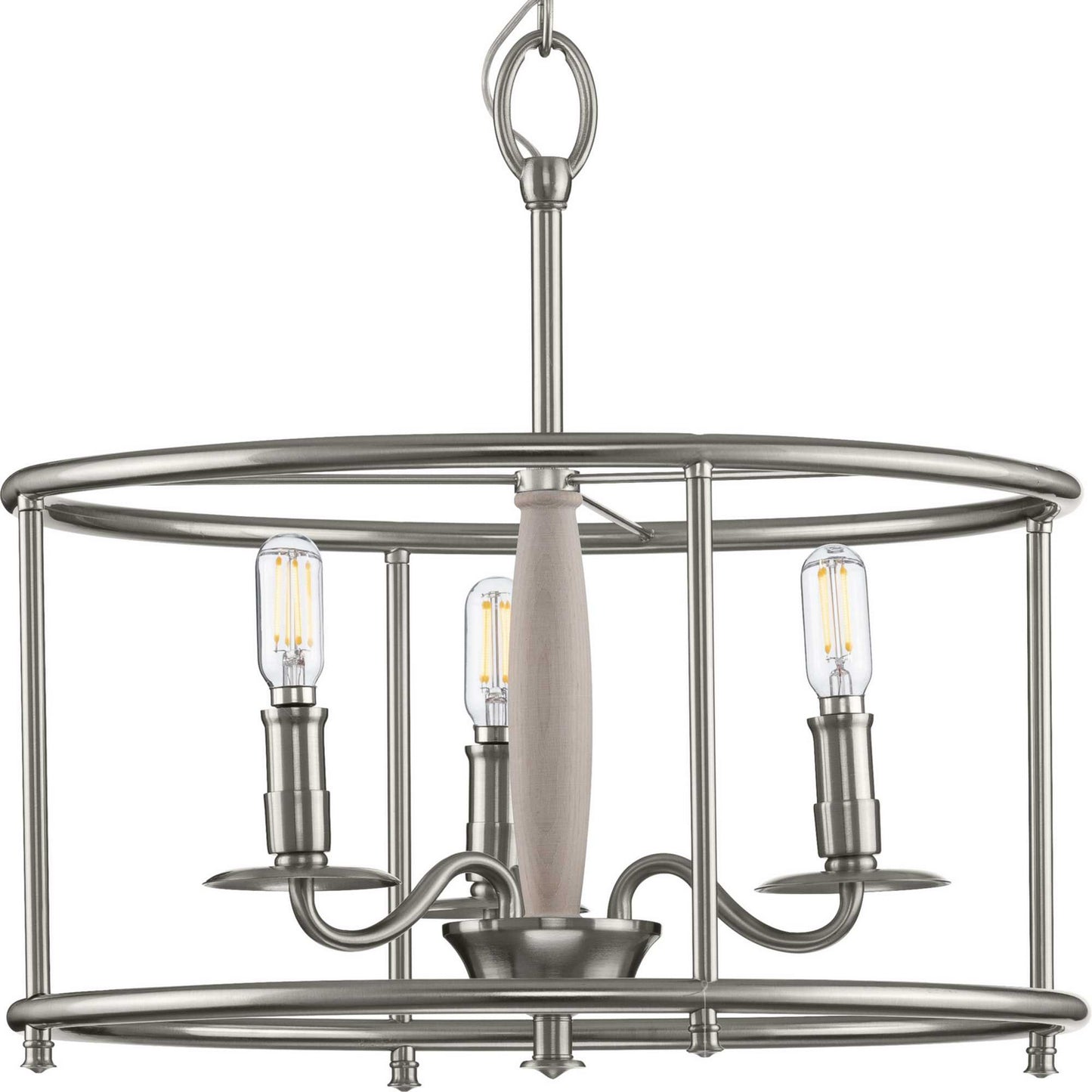 Durrell Three Light Semi Flush Convertible in Brushed Nickel