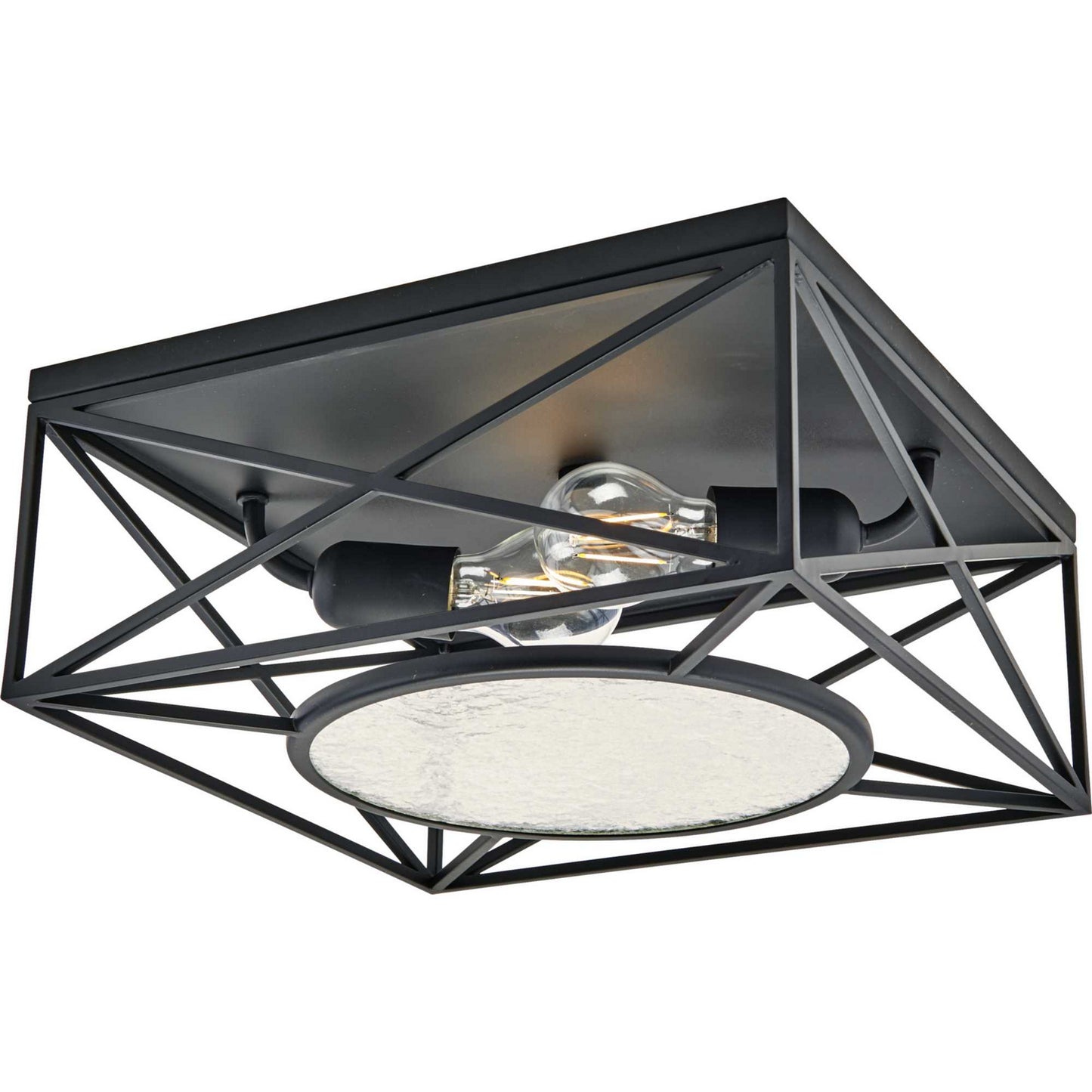 Cumberland Two Light Flush Mount in Matte Black