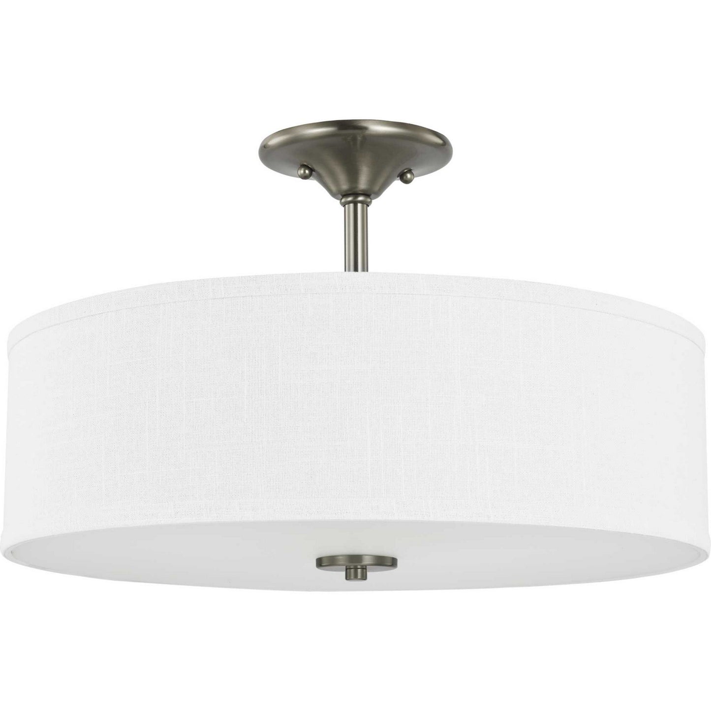 Progress Lighting - P350167-009 - Three Light Semi Flush Mount - Inspire - Brushed Nickel