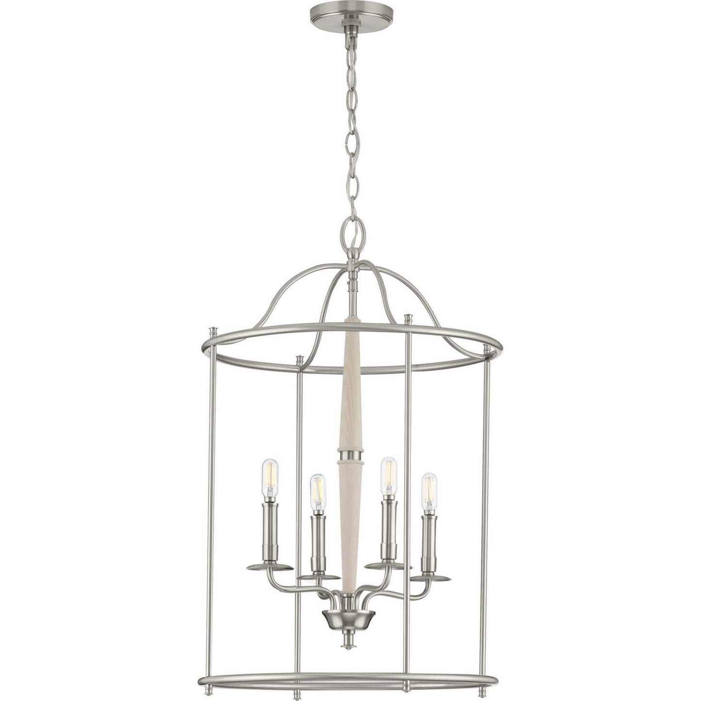 Durrell Four Light Foyer Pendant in Brushed Nickel