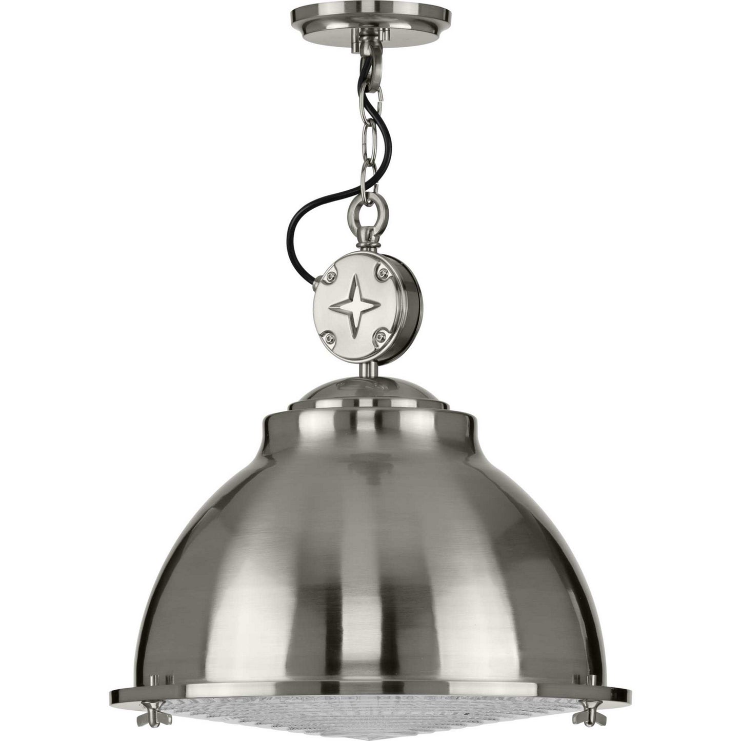 Medal One Light Pendant in Brushed Nickel