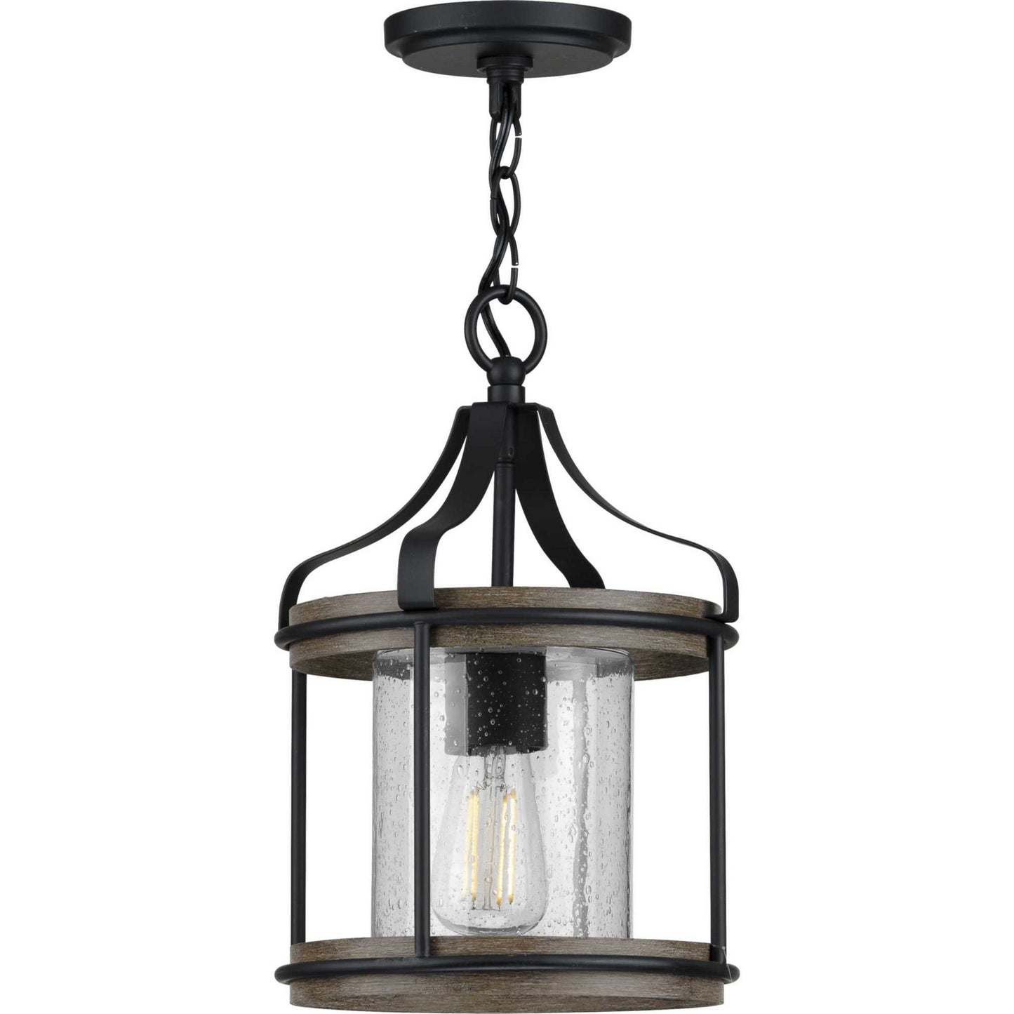 Brenham One Light Outdoor Pendant in Black
