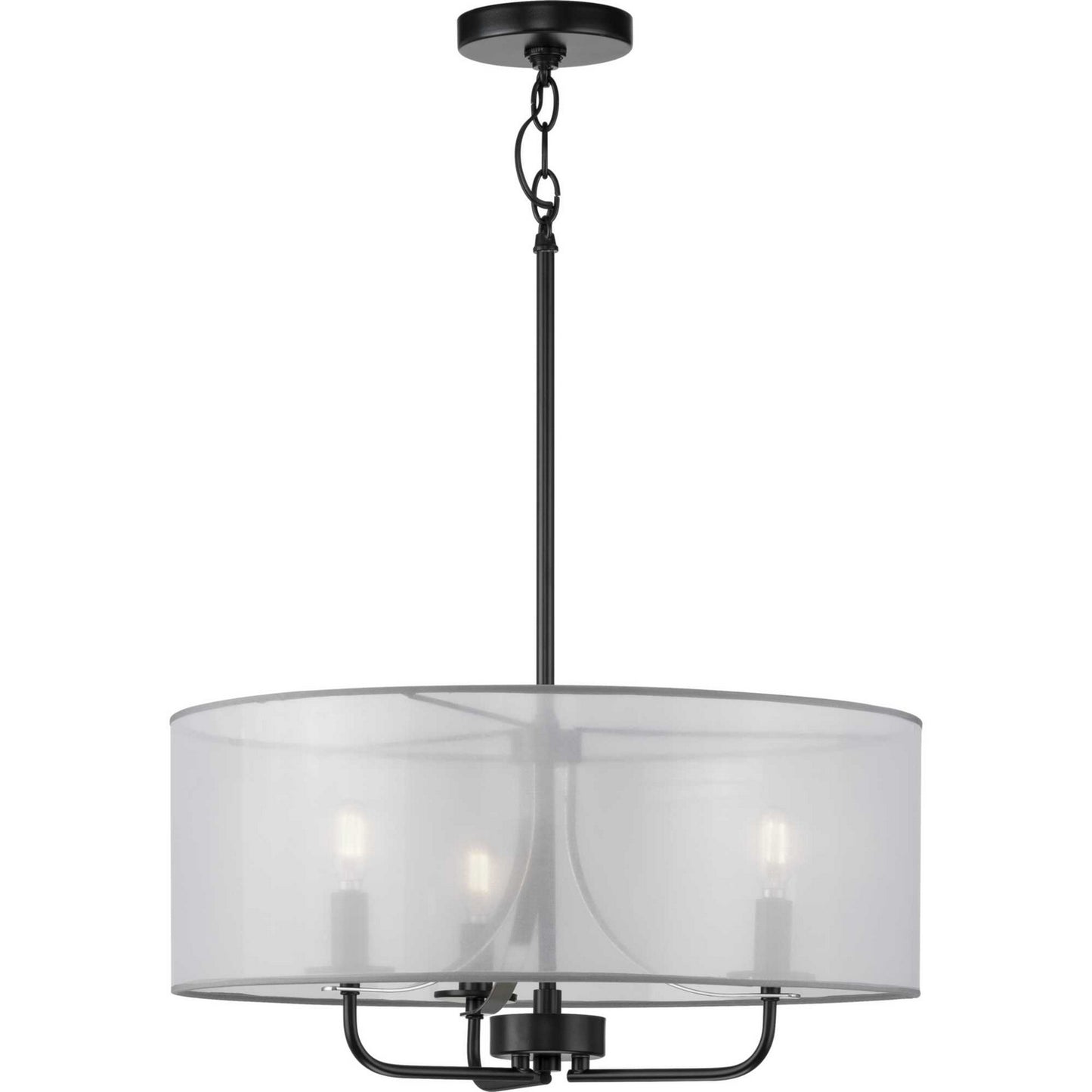 Riley Three Light Pendant in Black