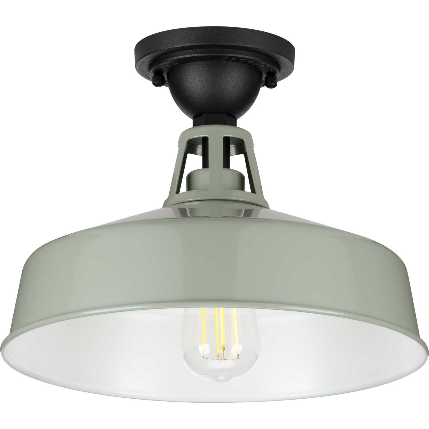 Cedar Springs One Light Semi Flush Mount in Pistachio