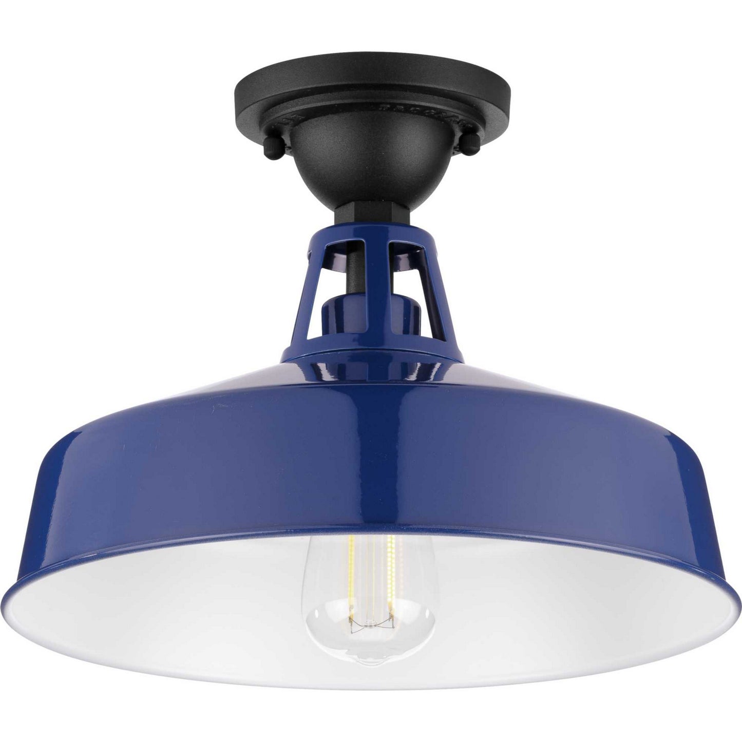 Progress Lighting - P550070-091 - One Light Semi Flush Mount - Cedar Springs - Navy