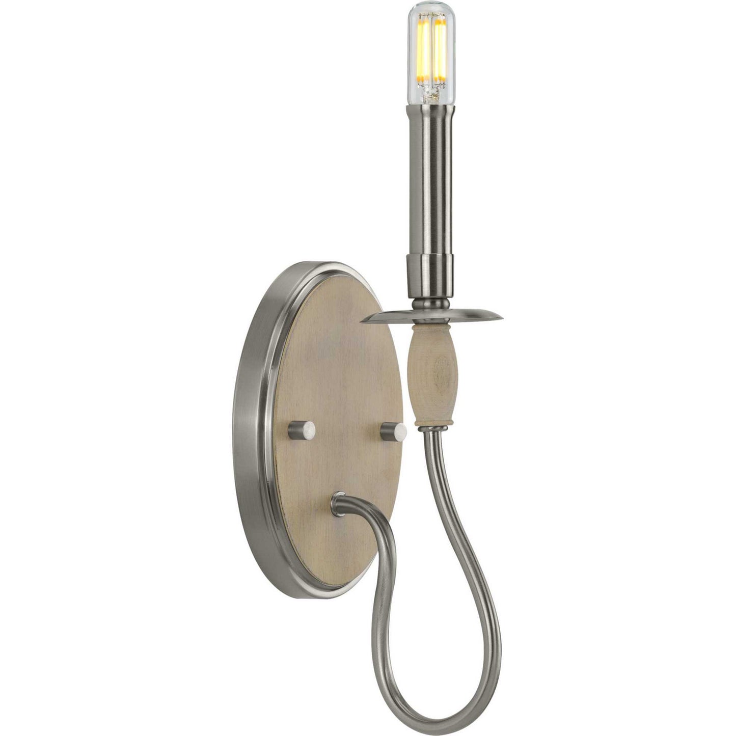 Durrell One Light Wall Bracket in Brushed Nickel