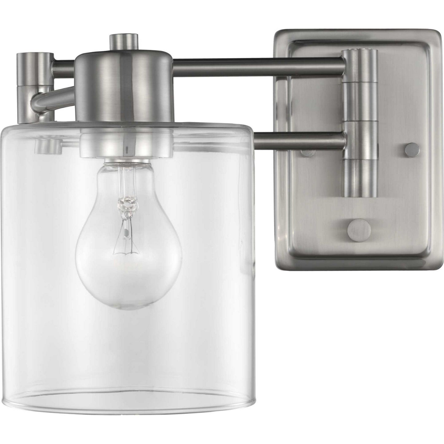Milner One Light Swing Arm Wall Lamp in Brushed Nickel