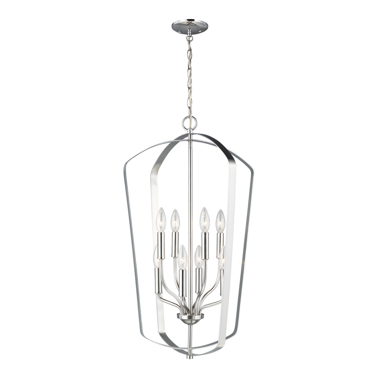 Romee Eight Light Hall / Foyer Pendant in Brushed Nickel