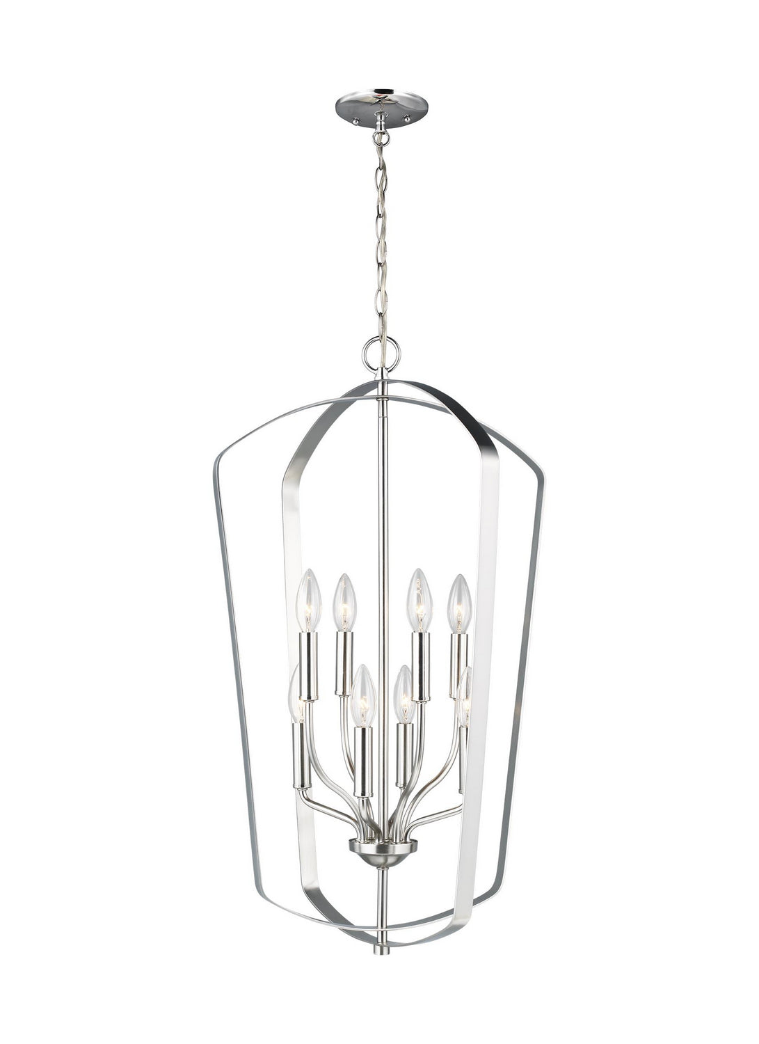 Romee Eight Light Hall / Foyer in Brushed Nickel