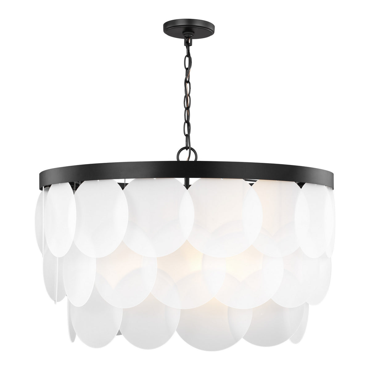 Mellita Eight Light Pendant in Midnight Black