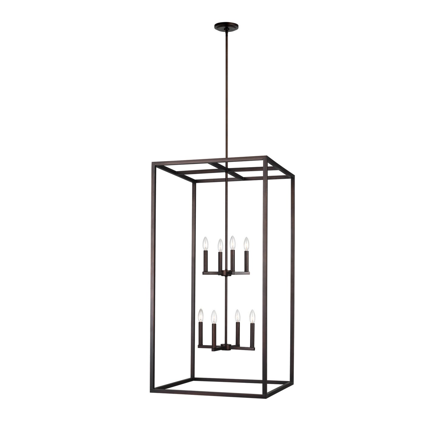 Generation Lighting - 5234508-710 - Eight Light Hall / Foyer Pendant - Moffet Street - Bronze